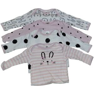 Gerber Pink and Black Bunny Nightgowns